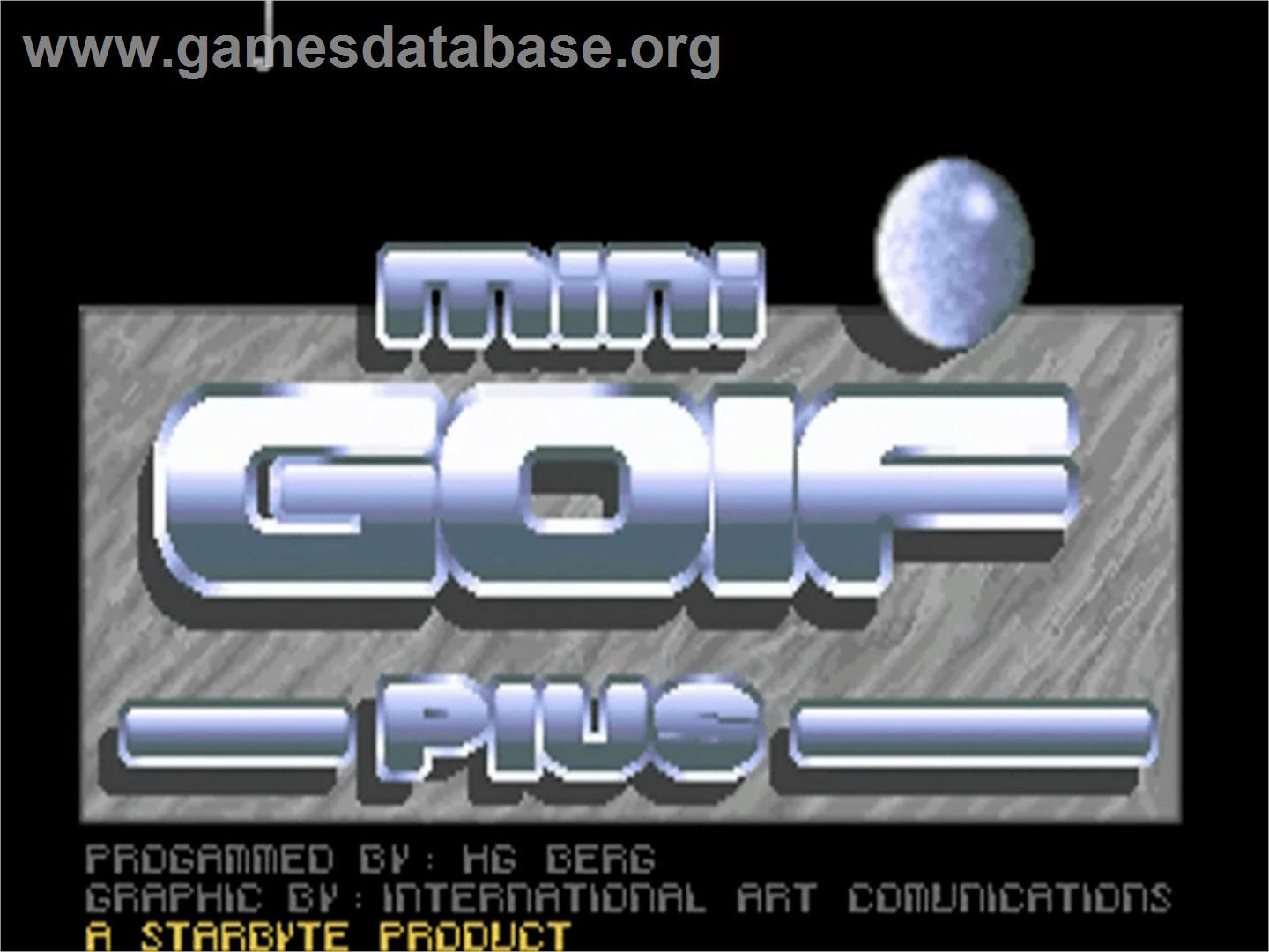 Mini Golf Plus - Commodore Amiga - Artwork - Title Screen